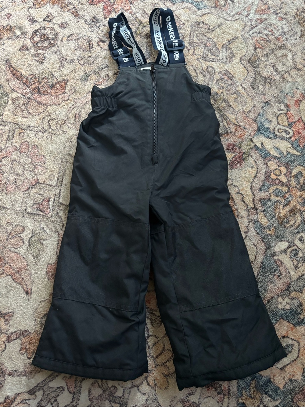 OshKosh B'gosh Black Kids Snow Overalls with Branded Suspenders